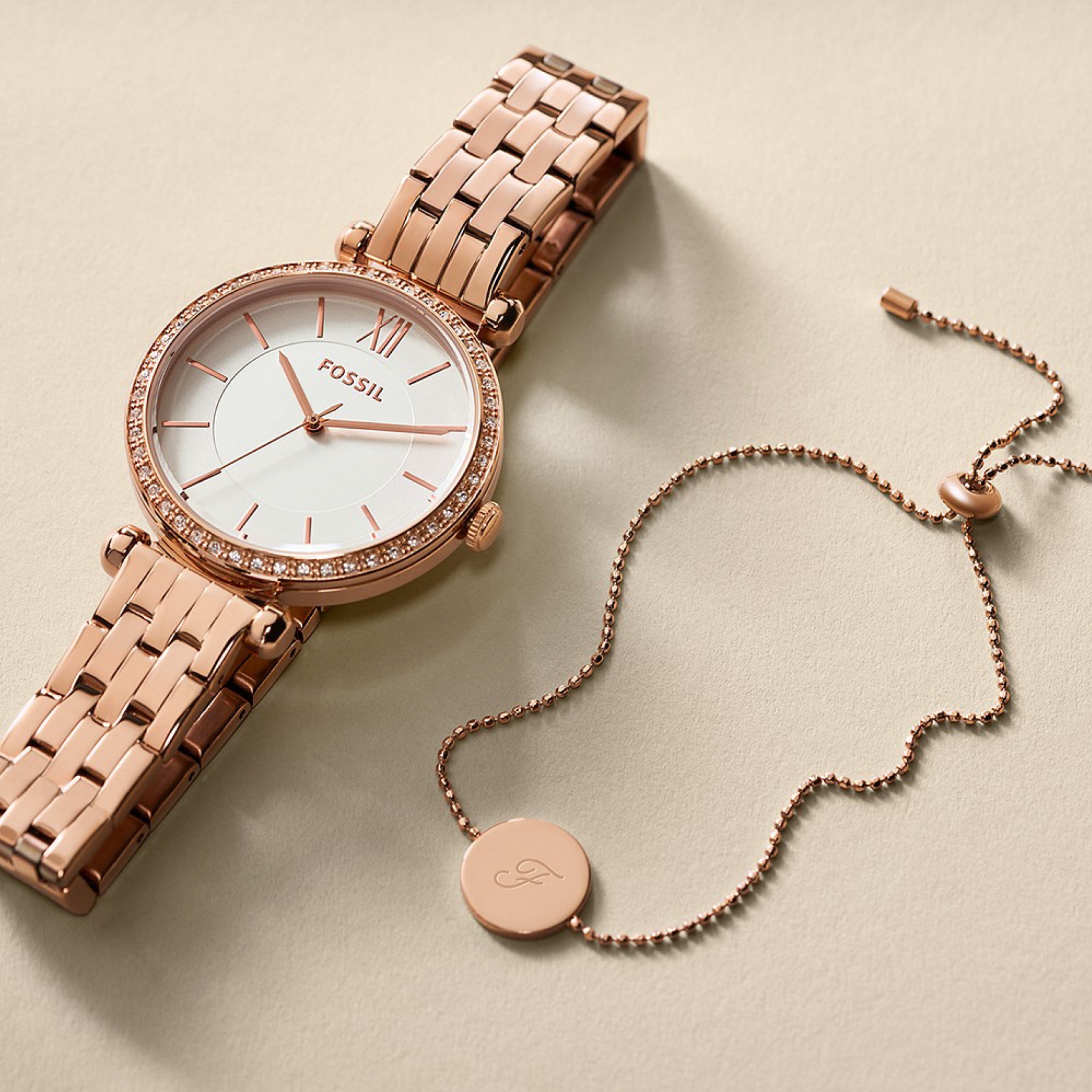Fossil BQ3497 Tillie Three-Hand Rose Gold-Tone Stainless Steel Watch Fossil Fossil BQ3497 Tillie Three-Hand Rose Gold Stainless  main image 2