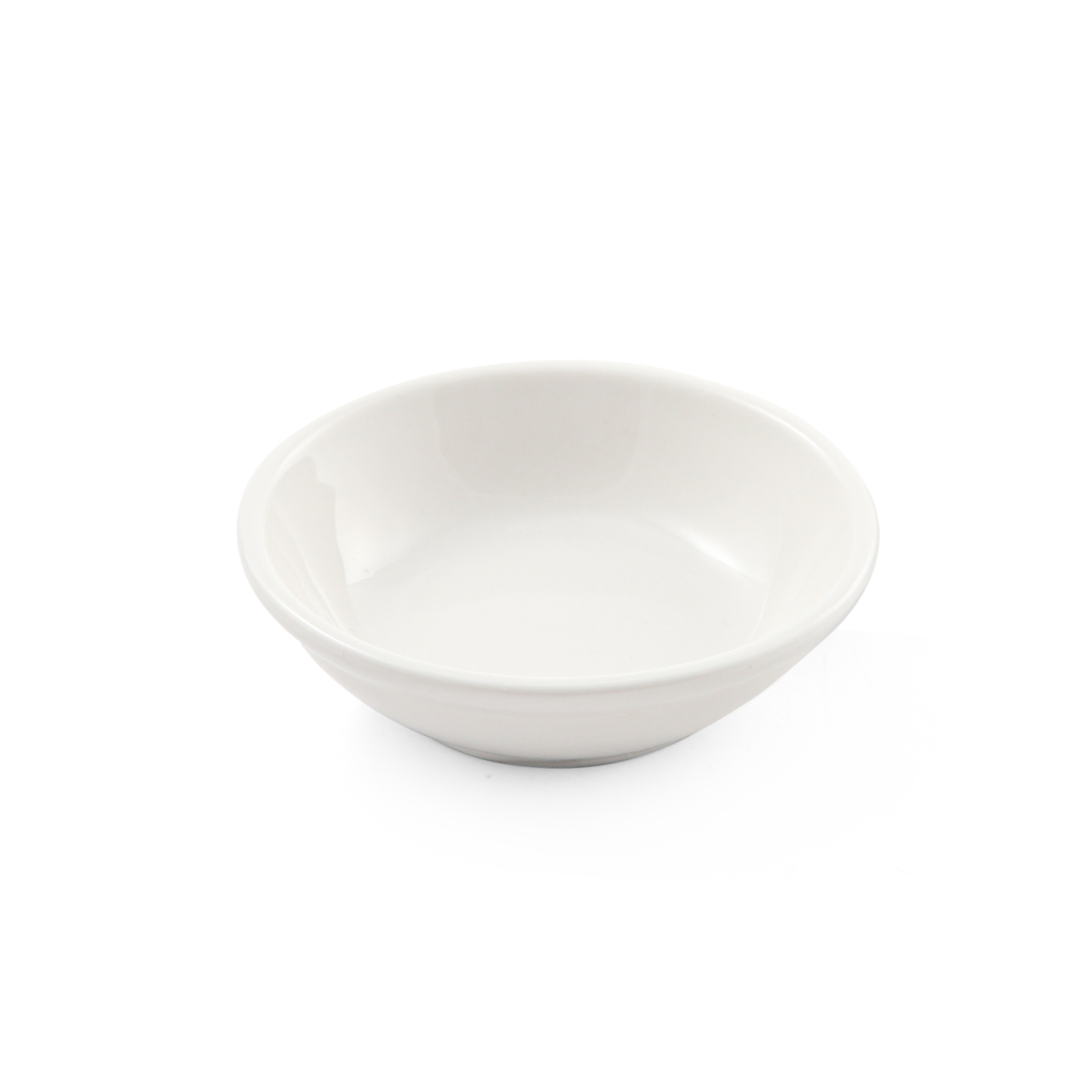 A small, elegant sauce dish, perfect for serving mushrooms