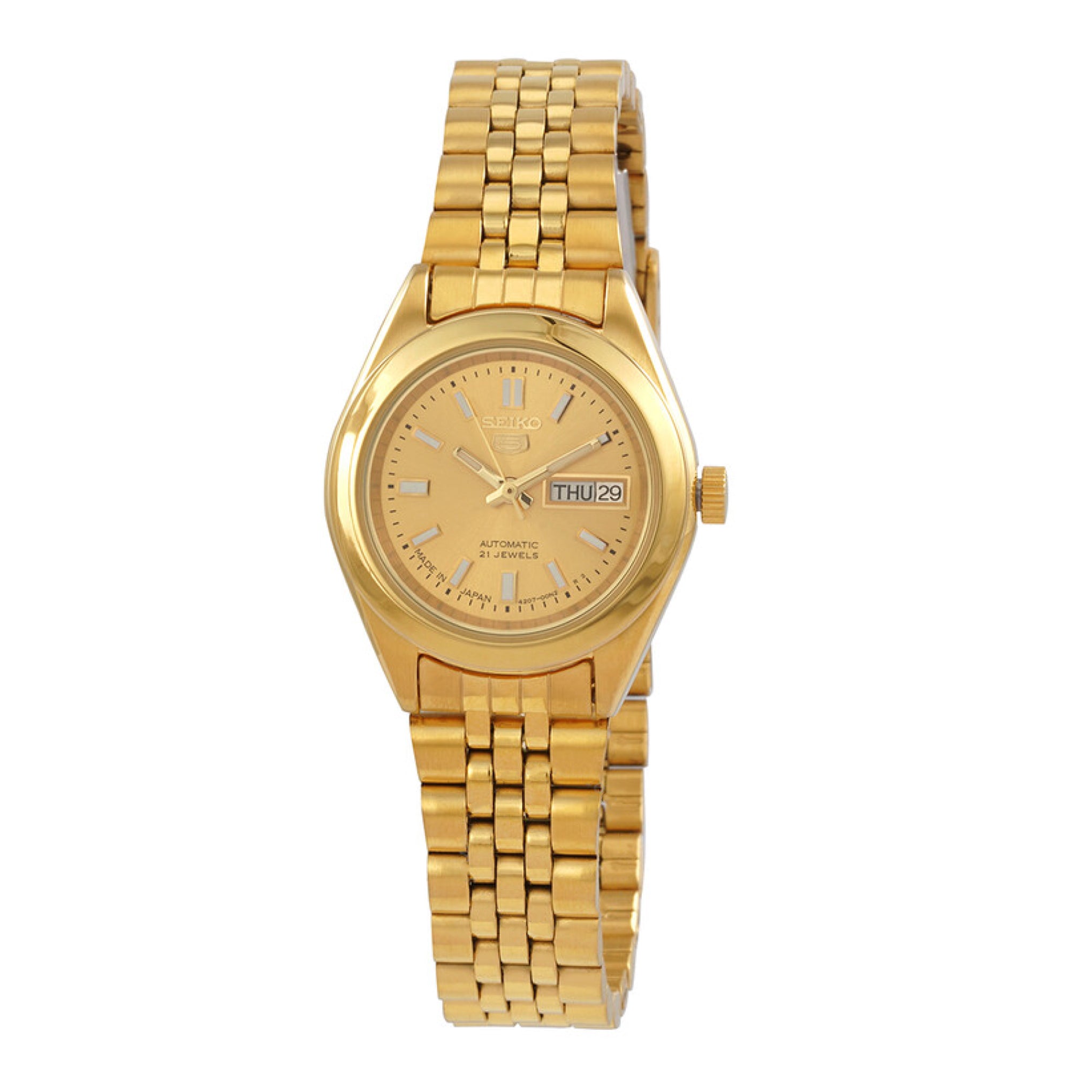 Order Seiko Women's 21 Jewels Automatic Gold-Tone Dial Stainless
