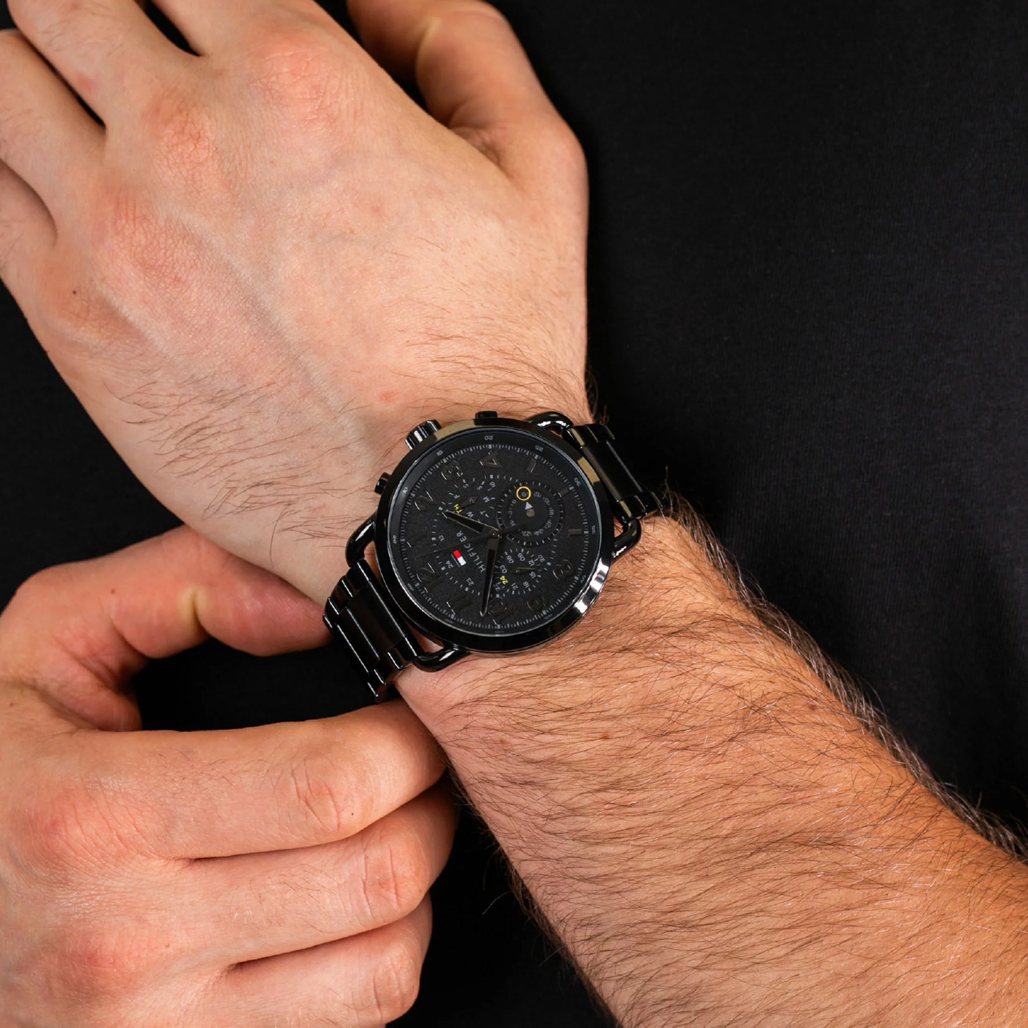 Order Tommy Hilfiger Briggs Men's Black Stainless Steel Watch