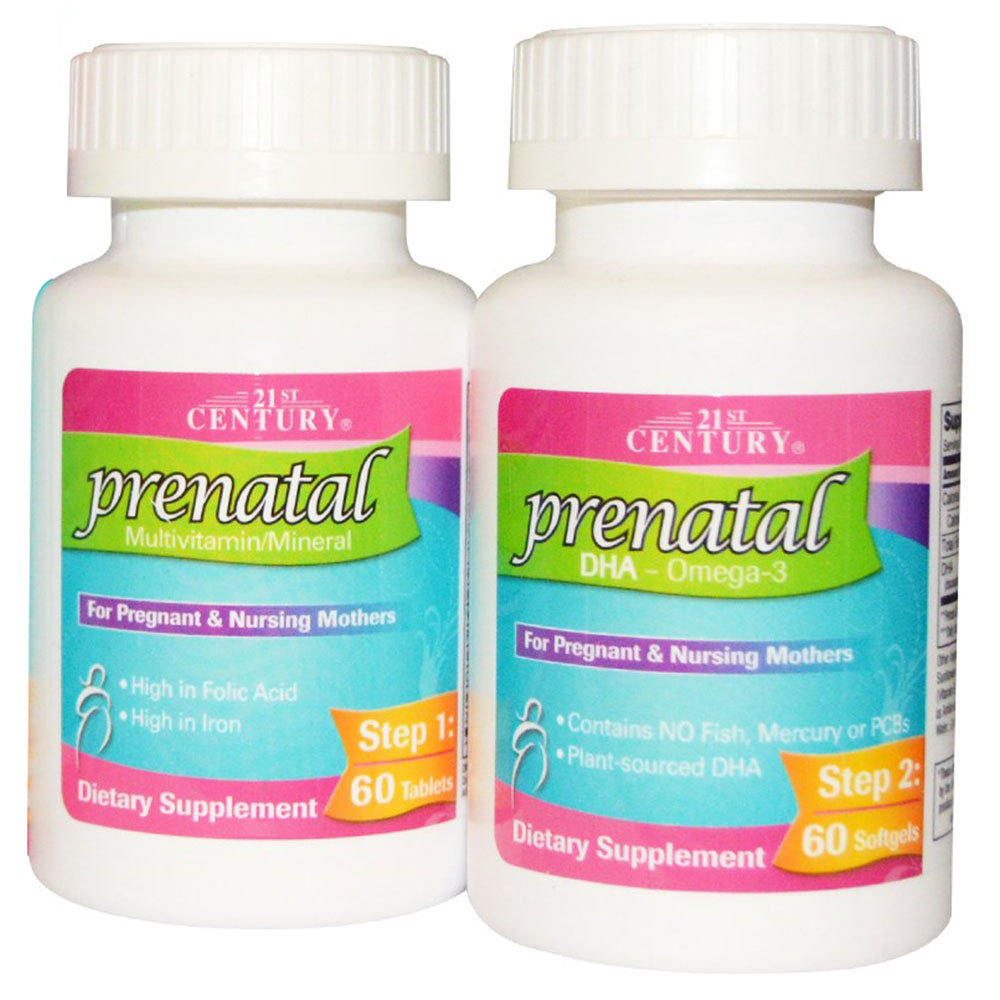 21st Century PreNatal Multi Vitamin 60 Tabs & Softgels Jomla.ae