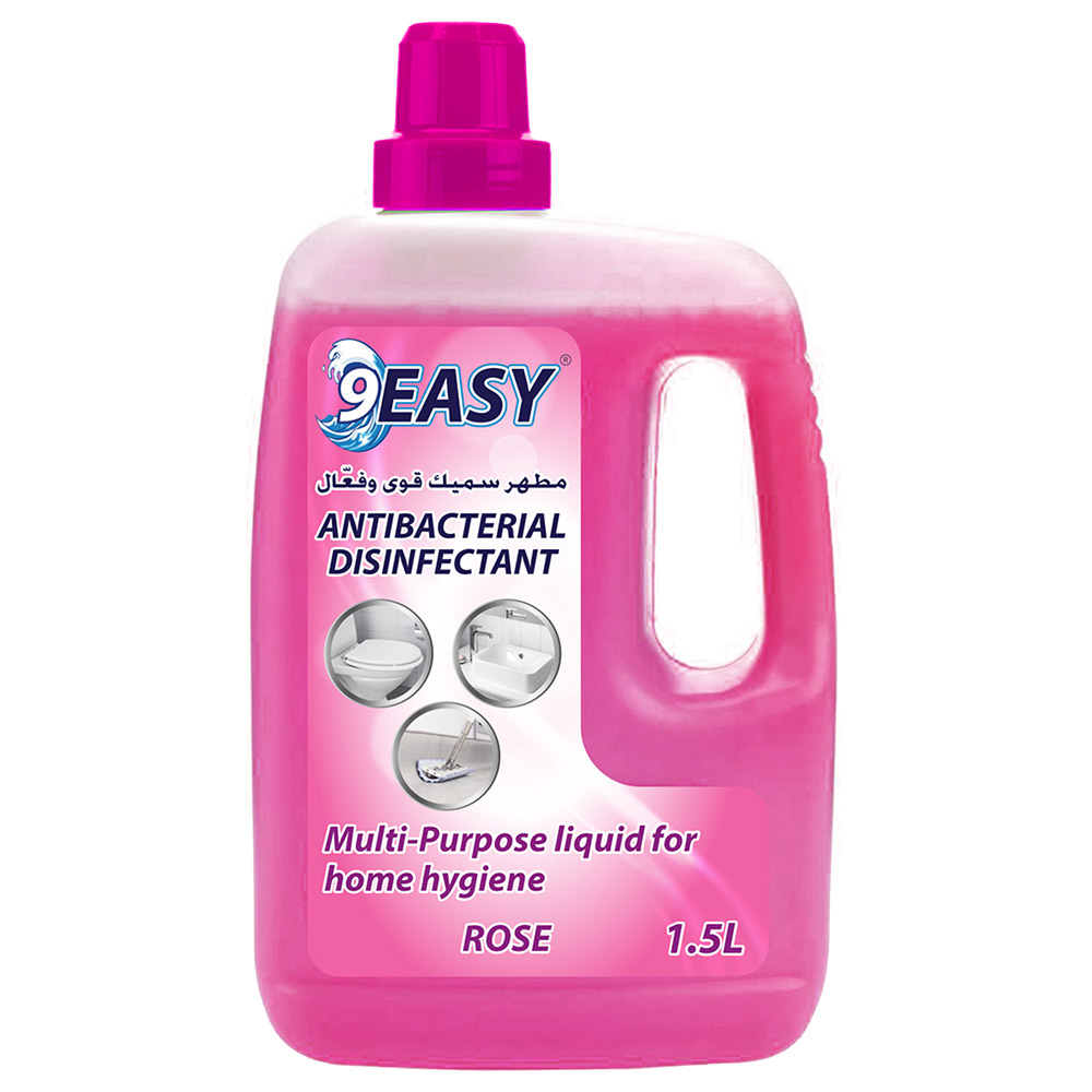 9Easy - Antibacterial Disinfectant - Rose - 1.5L | Jomla.ae