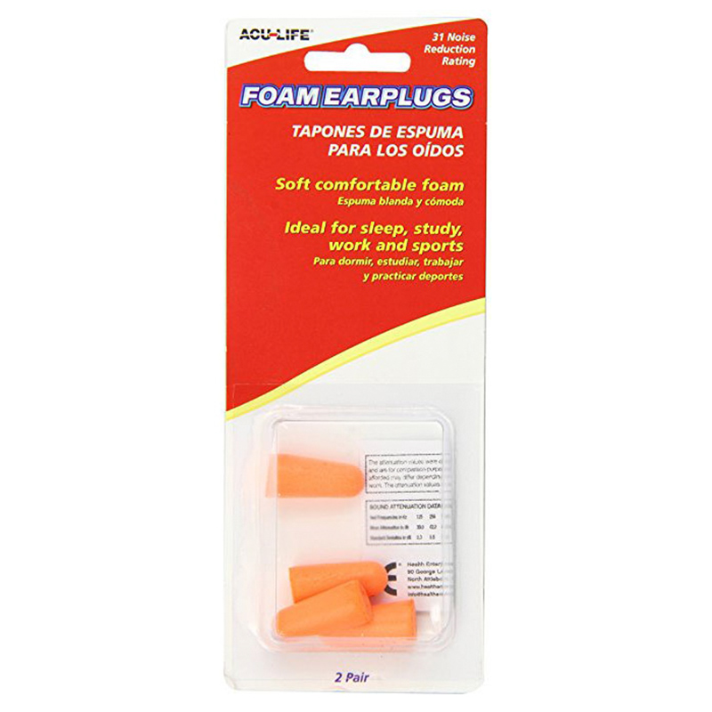 Acu Life - Foam Ear Plugs 2 Pair - Assorted Color | Jomla.ae