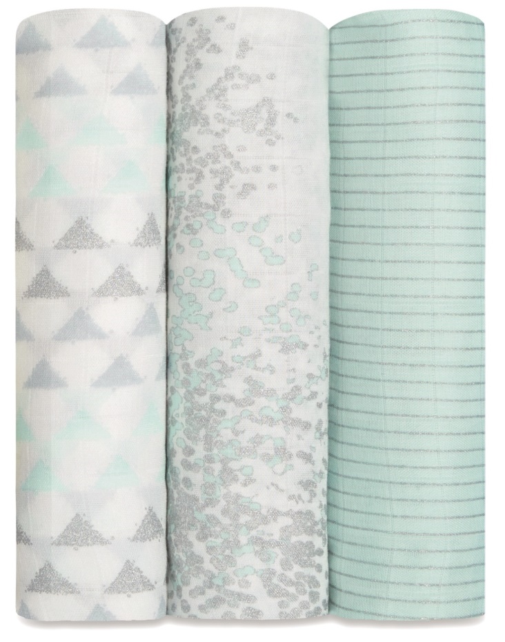 Langes Aden + Anais Viscose Bambou - Lot De 3 - 120x120 Cm - Doux Et Respirant