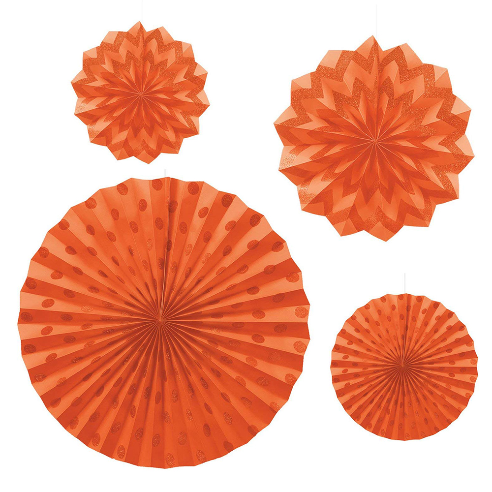 Amscan Premium Classic Paper Plates - Orange, 9 Inch Diameter, Pack Of 20 - Disposable Lunch Plates For Parties & Events