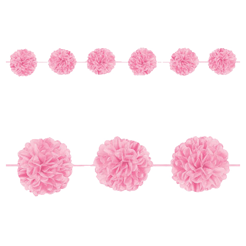 Amscan Papierlaternen-Girlande In Pink – 365 Cm Lange Party-Dekoration Für Taufe & Kommunion