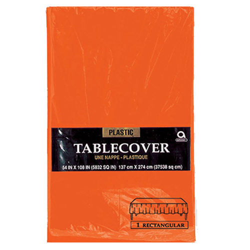 Amscan Plastic Table Cover Orange Peel Jomla.ae