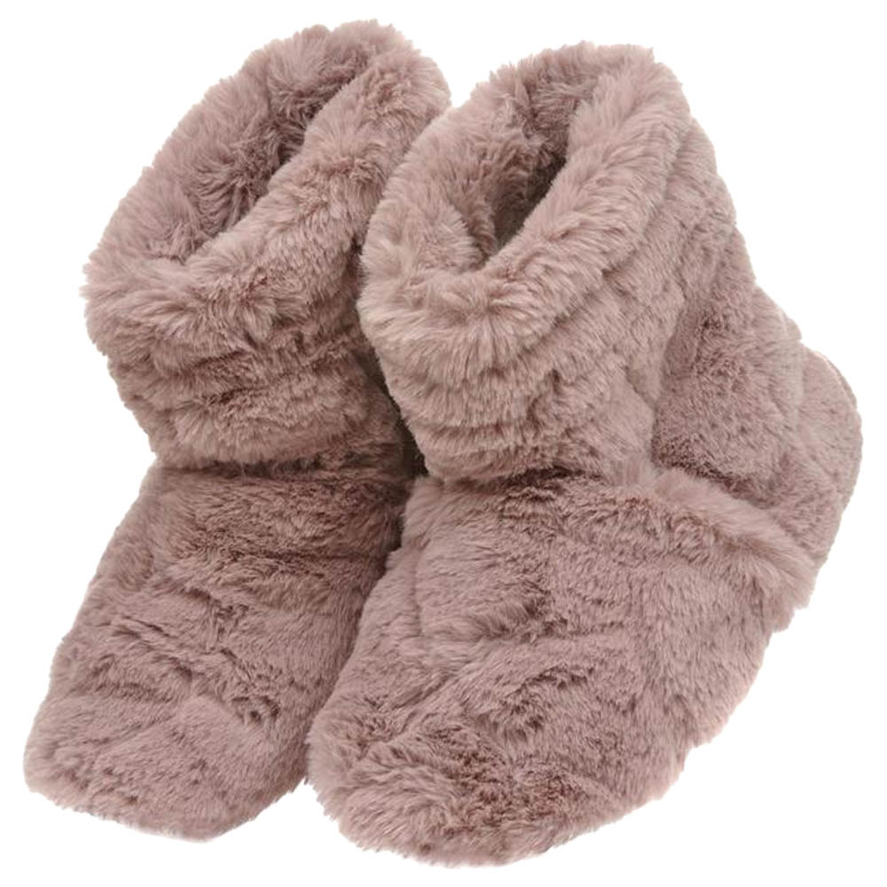 Order Aroma Home Faux Fur Heatable Slipper Boot Pink Now
