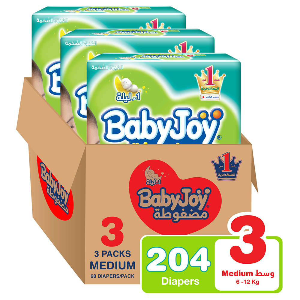 Compressed Diamond Order Babyjoy - Compressed Diamond Pad Diaper, Mega Pack Medium Size 3 ...