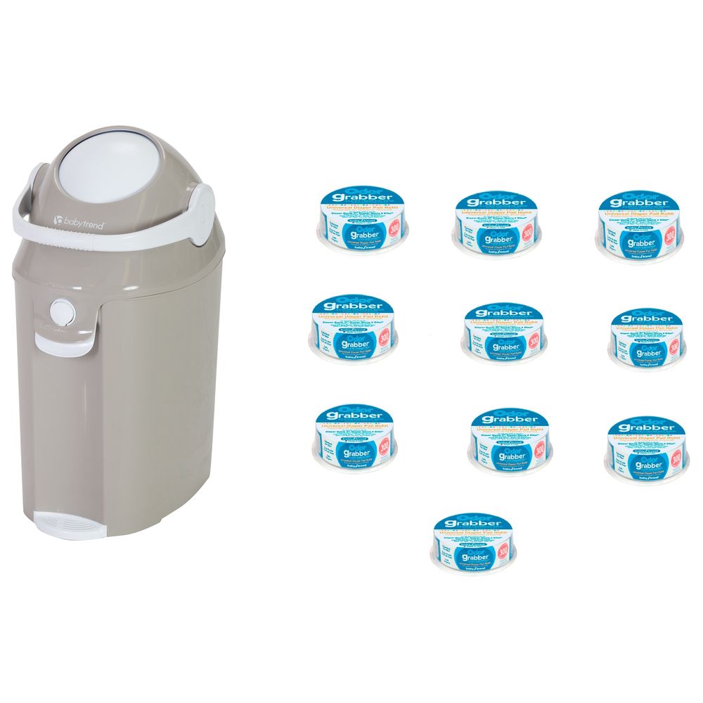 Order Babytrend - Deluxe Diaper Champ Pail & 10 Odor Grabber Universal  Refill Now! | Jomla.ae