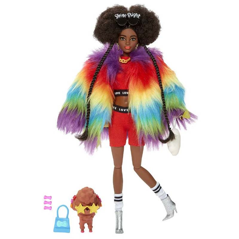 Order Barbie Fashionistas Extra Doll Rainbow Coat Now!
