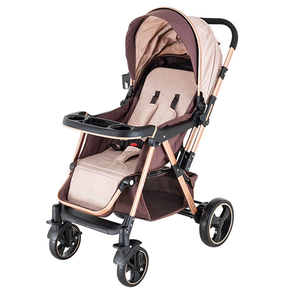 Belecoo 3 City Stroller - Khaki | Jomla.ae