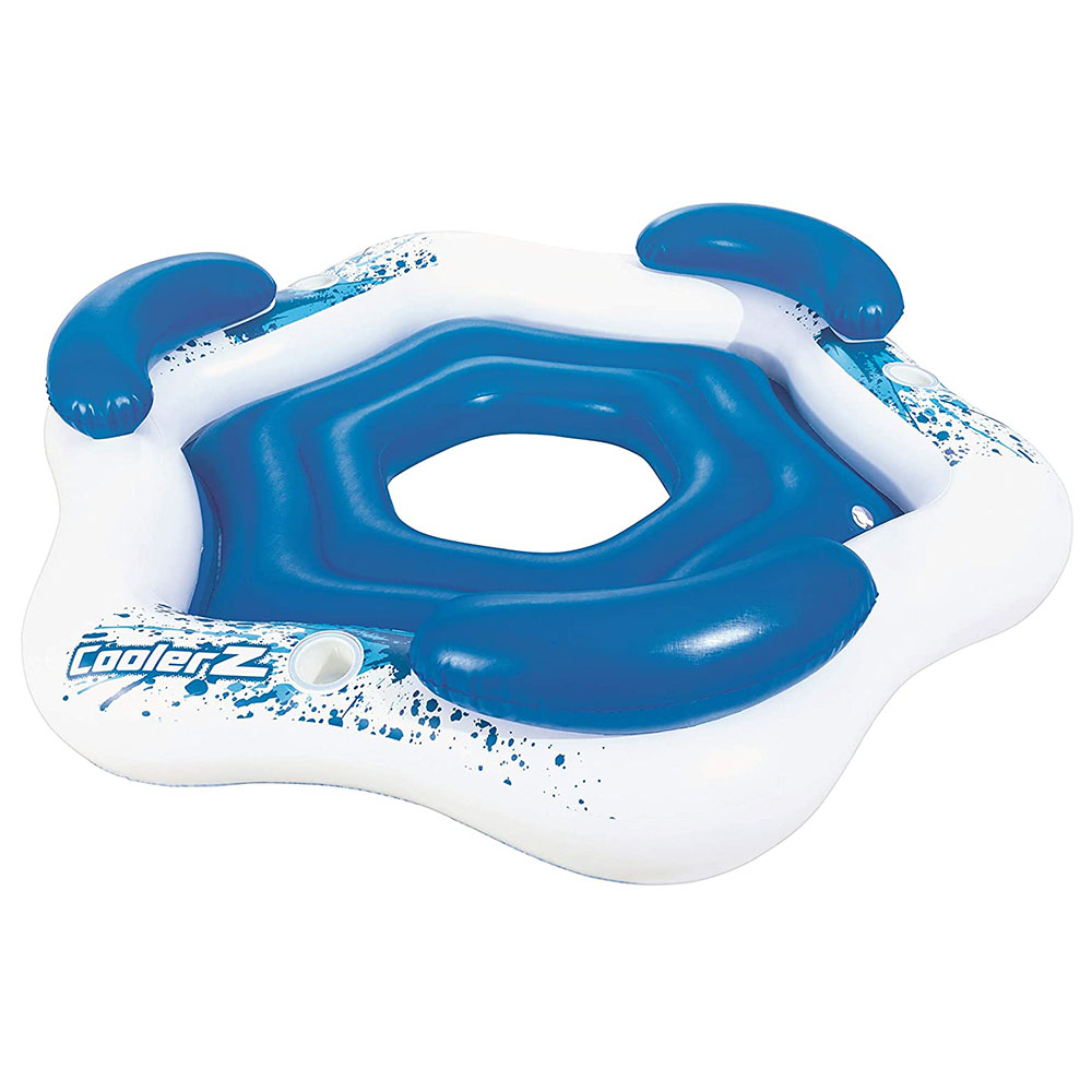 Bestway - Coolerz Inflatable Floating Island - Blue - Inflatable Pool ...