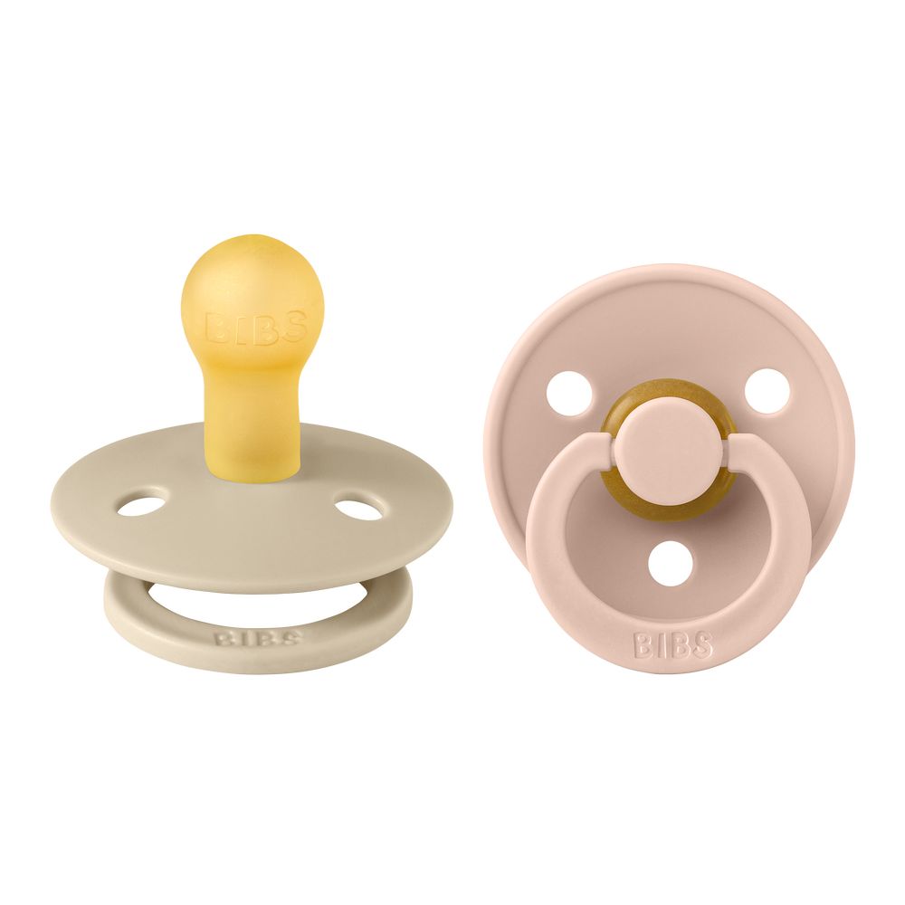 Bibs - Colour S1 Pacifiers - Pack Of 2 - Vanilla/Blush | Jomla.ae