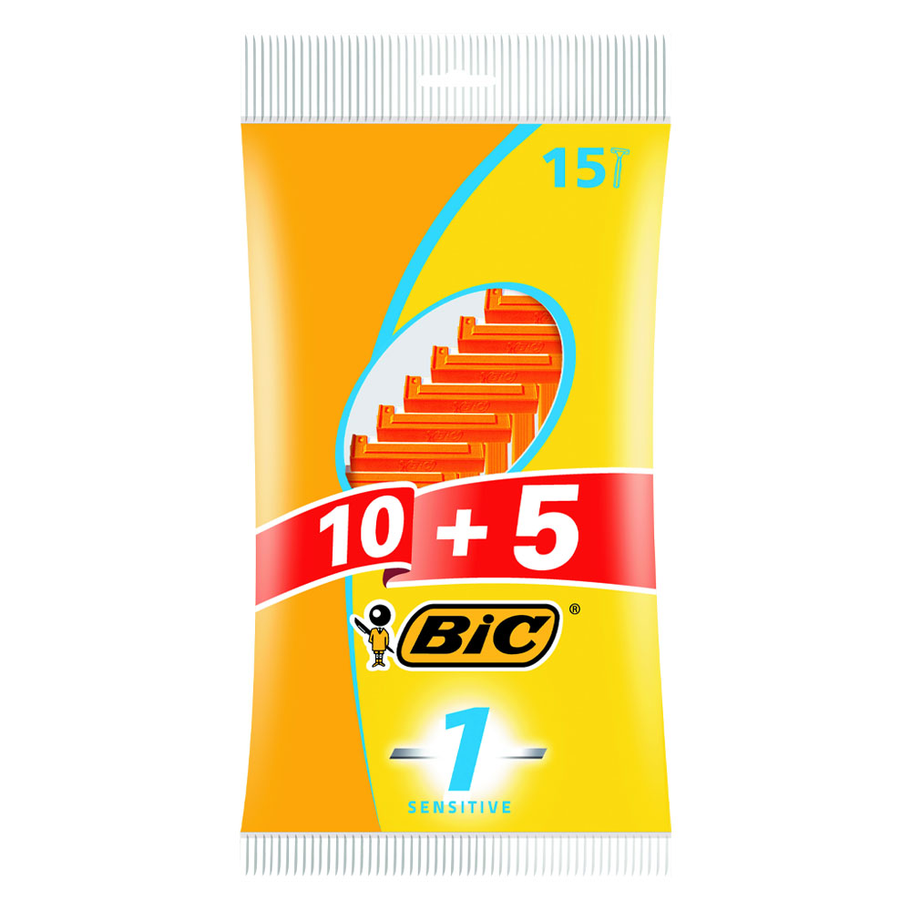Order Bic - 1 Sensitive Disposable Men's Single Blade Razors Pack of 15 ...