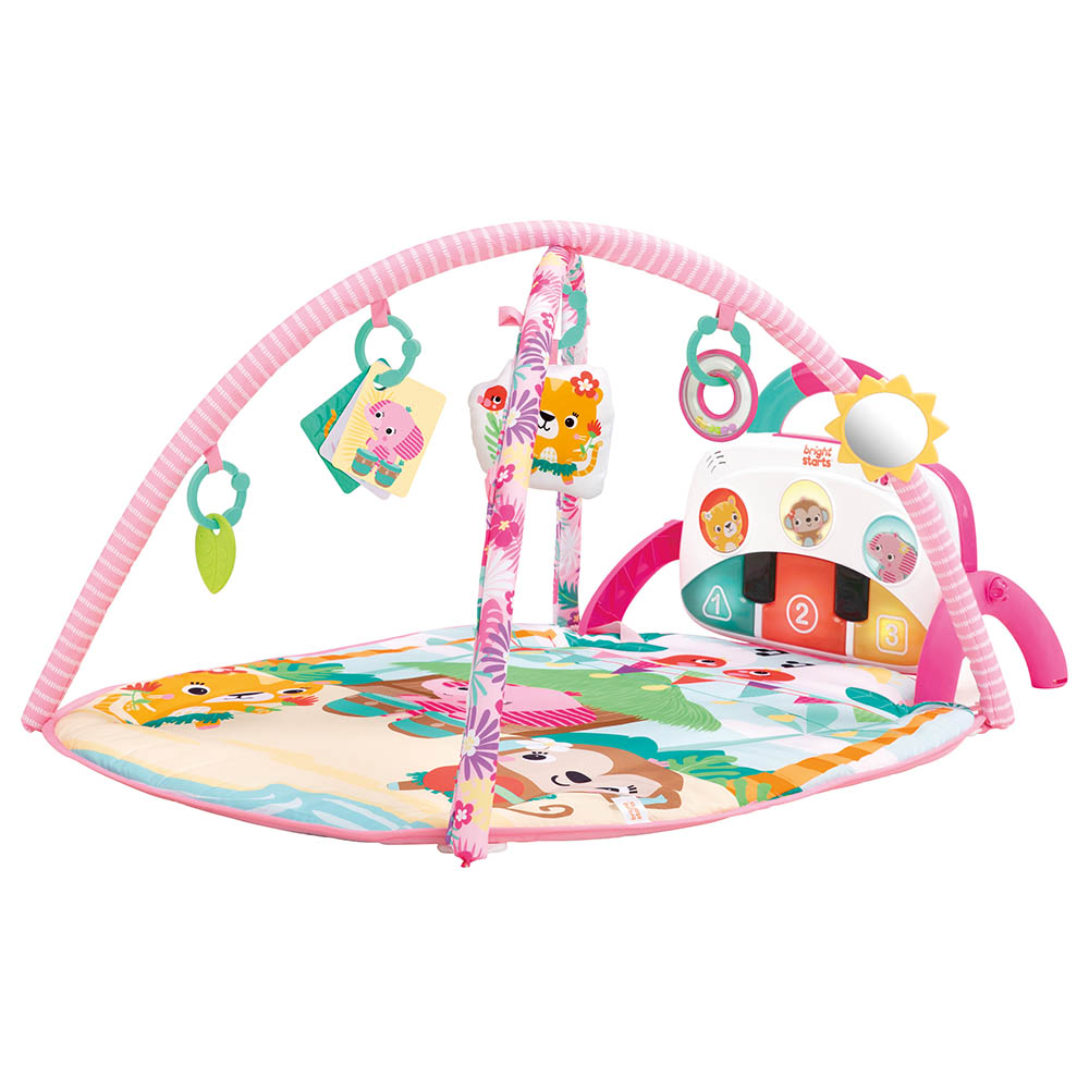 Order Bright Starts - 4-In-1 Piano & Drum Kick Gym - Floral Now! | Jomla.ae