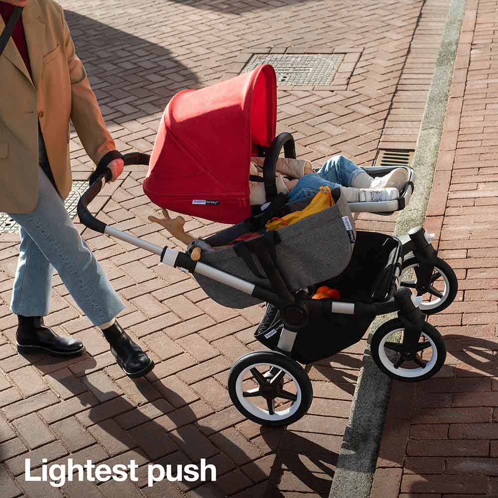 Order Bugaboo Donkey3 Mono Complete Stroller Grey Melange/Red