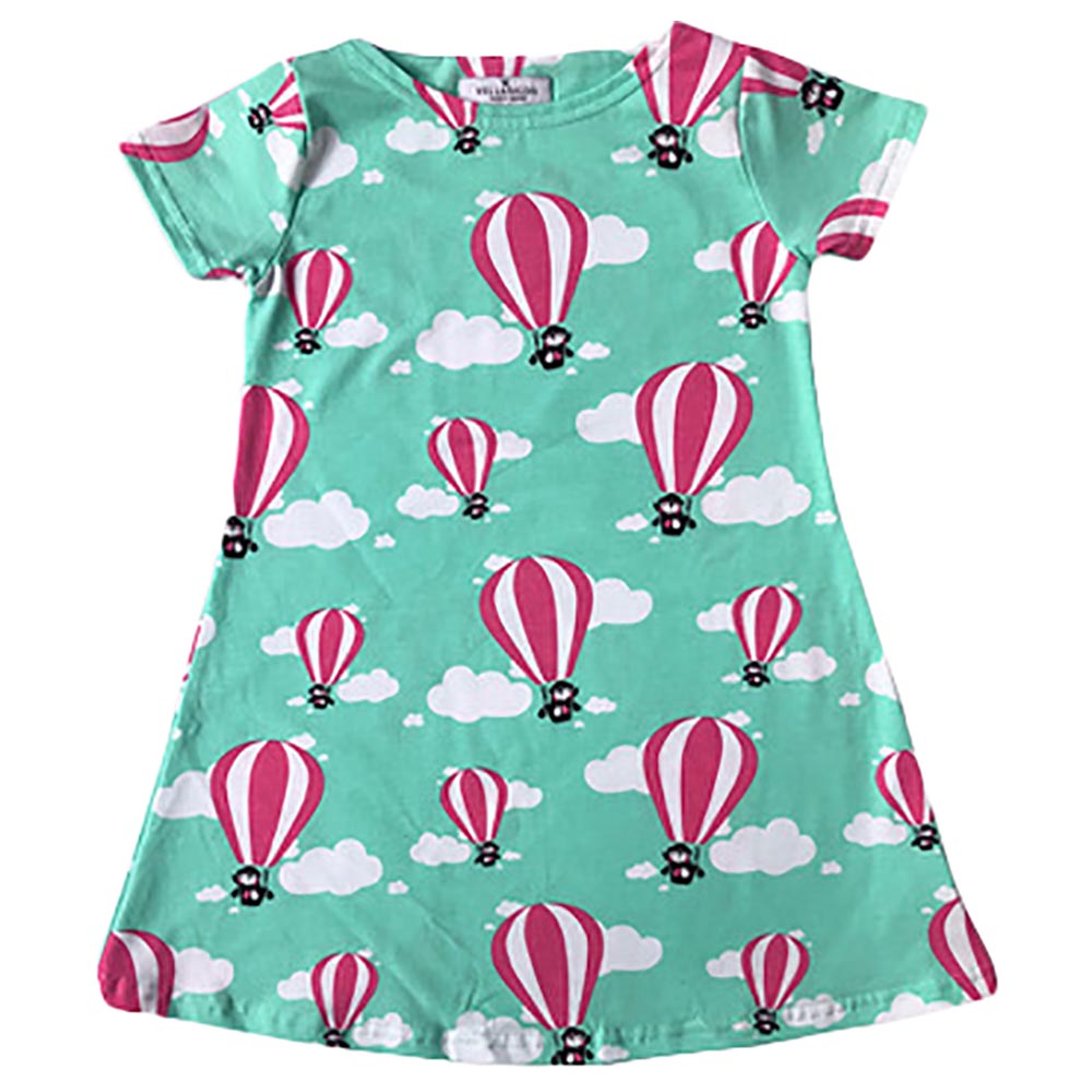 Korango Hot Air Balloon Knit Dress - Beige/Pink (Size NB-2) main image 1