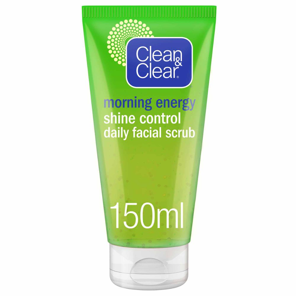 CLEAN & CLEAR Daily Facial Scrub, Morning Energy, Shine Control 150ml
