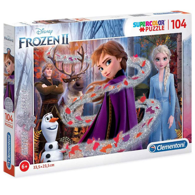Clementoni - Disney Frozen 2 Glitters Puzzle - 104Pcs | Jomla.ae