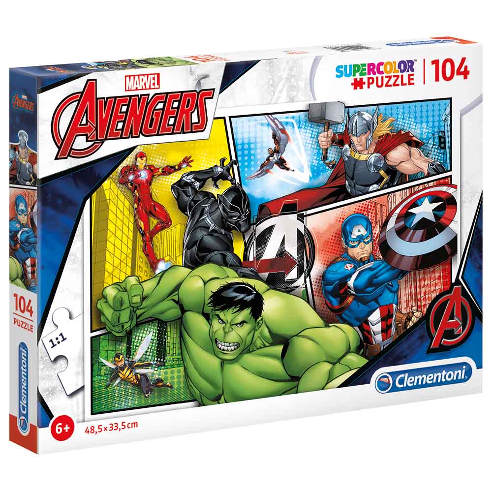 Clementoni - Super Color Puzzle Avengers 104 Pcs | Jomla.ae
