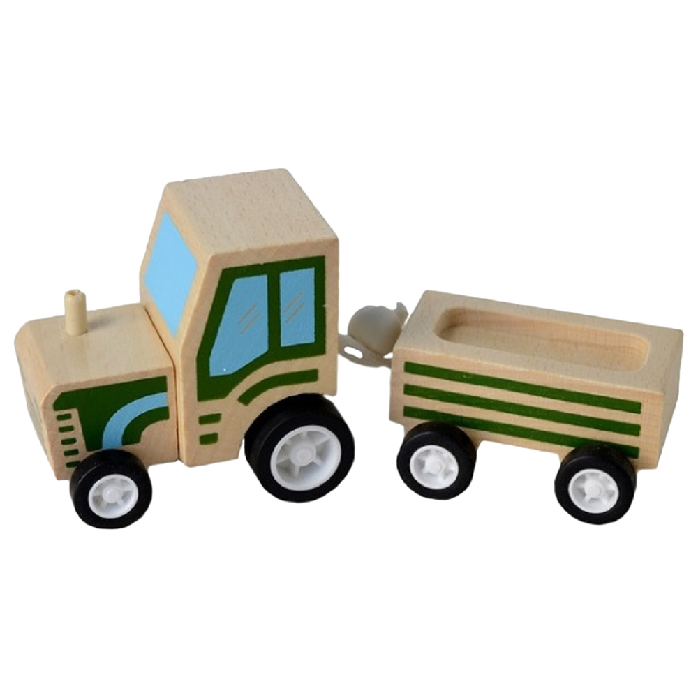 Click Clack - Tractor Trailer Wooden Toy | Jomla.ae