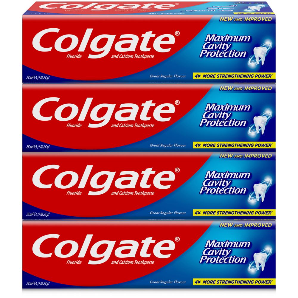 Colgate Maximum Cavity Protection Toothpaste 75ml Pack Of 4 | Jomla.ae