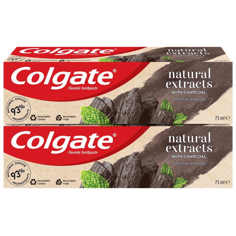 Colgate Natural Deep Clean Toothpaste W/ Charcoal Pack Of 2 | Jomla.ae