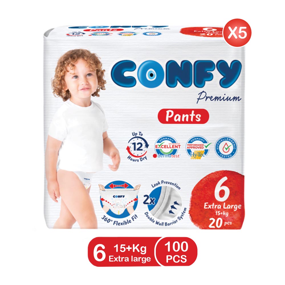 Confy - Premium Diaper Pants - Extra Large Eco Saver Pack Size 6 - 16 ...