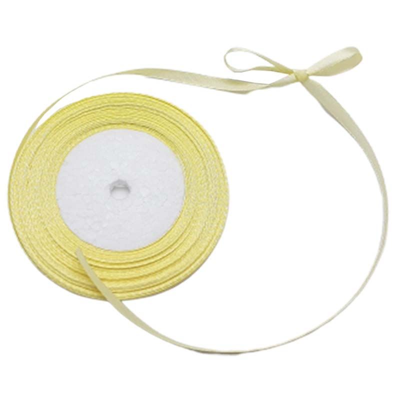 Craft Box 1/4" Satin Ribbon 36 yards Light Yellow Jomla.ae