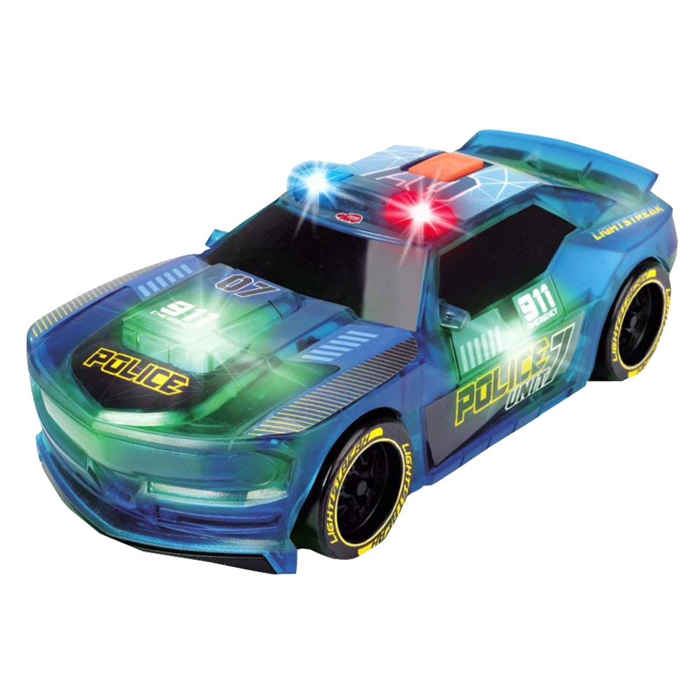 Dickie Light Streak Rhythm Patrol – Voiture 20 Cm Rétro-Friction Avec Sons & Lumières, Dès 3 Ans
