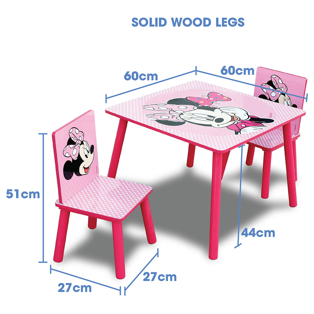 Wooden Kids Table And Chairs Minnie Mouse Order Disney Minnie