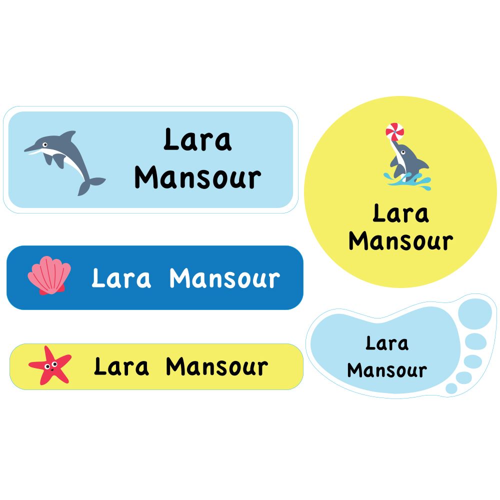 Order Essmak - School Name Labels Dolphin Now! | Jomla.ae