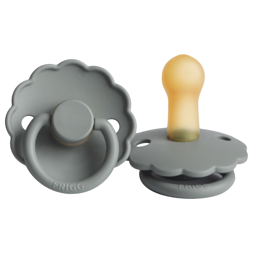 Grey Pacifier Order FRIGG - Daisy Latex Pacifier 6-18M S2 - French Grey Now! | Jomla.ae