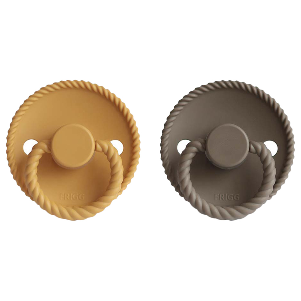 Order FRIGG - Rope Silicone Pacifier 0-6M 2-Pack S1 - Honey Gold ...