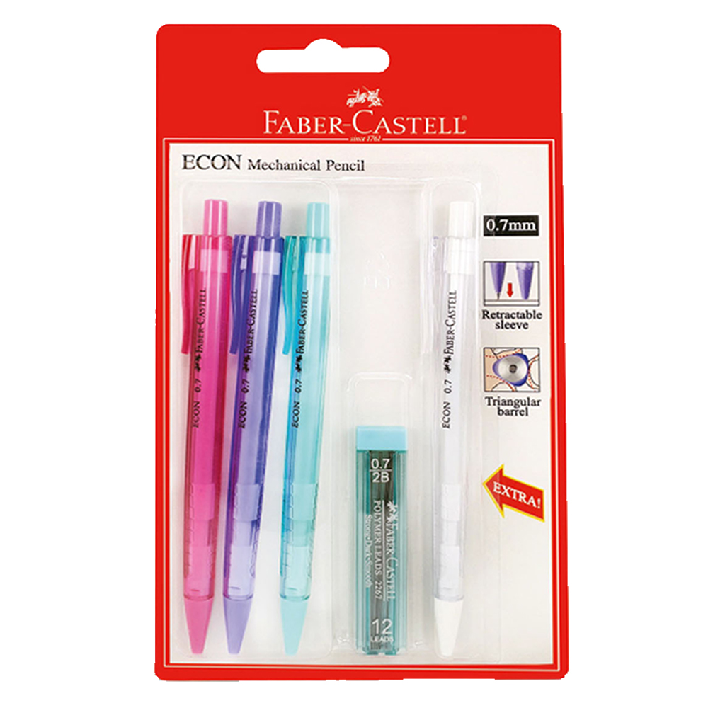 Faber-Castell Tamisio Mechanical Pencil – India Red, 0.7mm Lead, Twist Mechanism