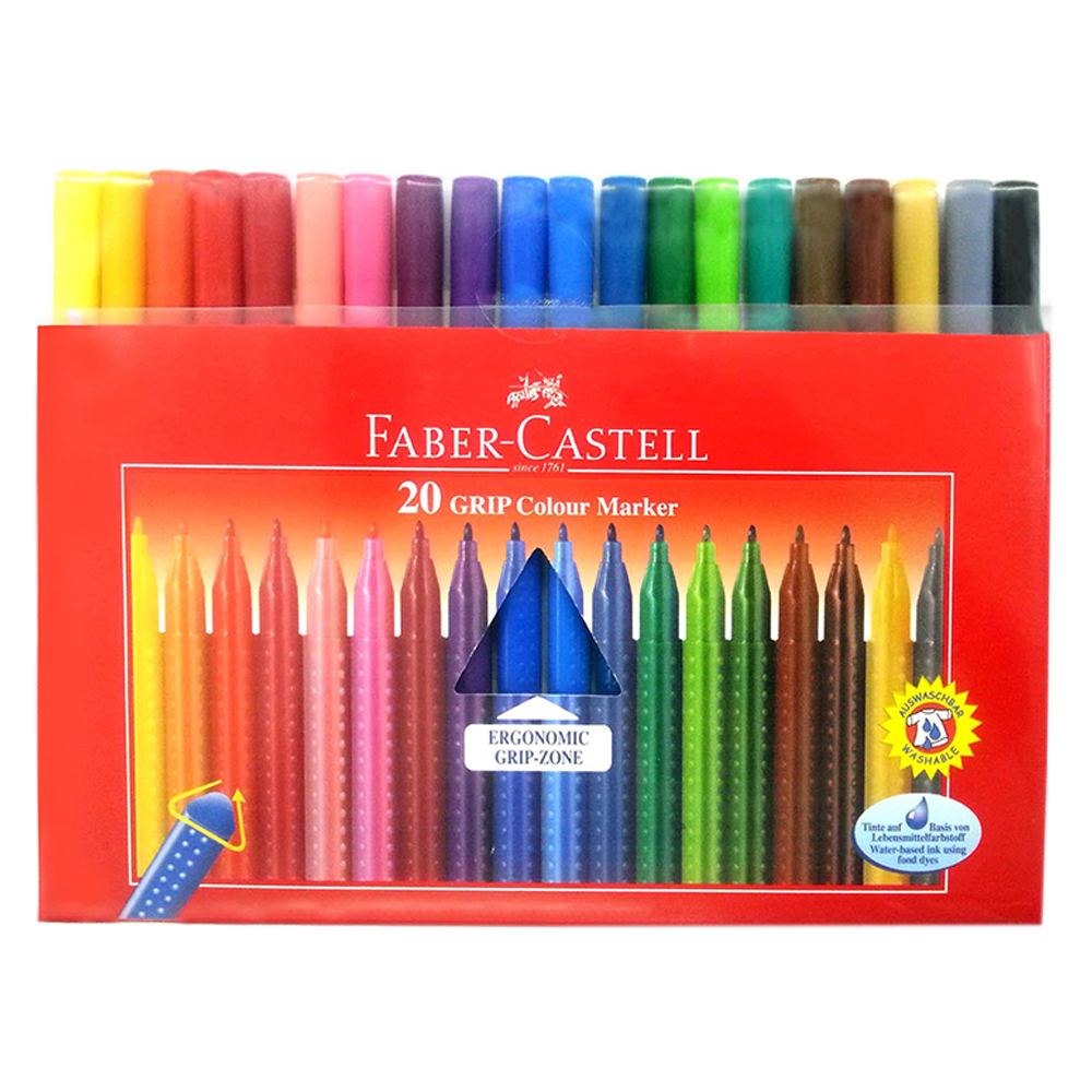Order Faber-Castell - Grip Colour Marker Set 20pcs Now! | Jomla.ae