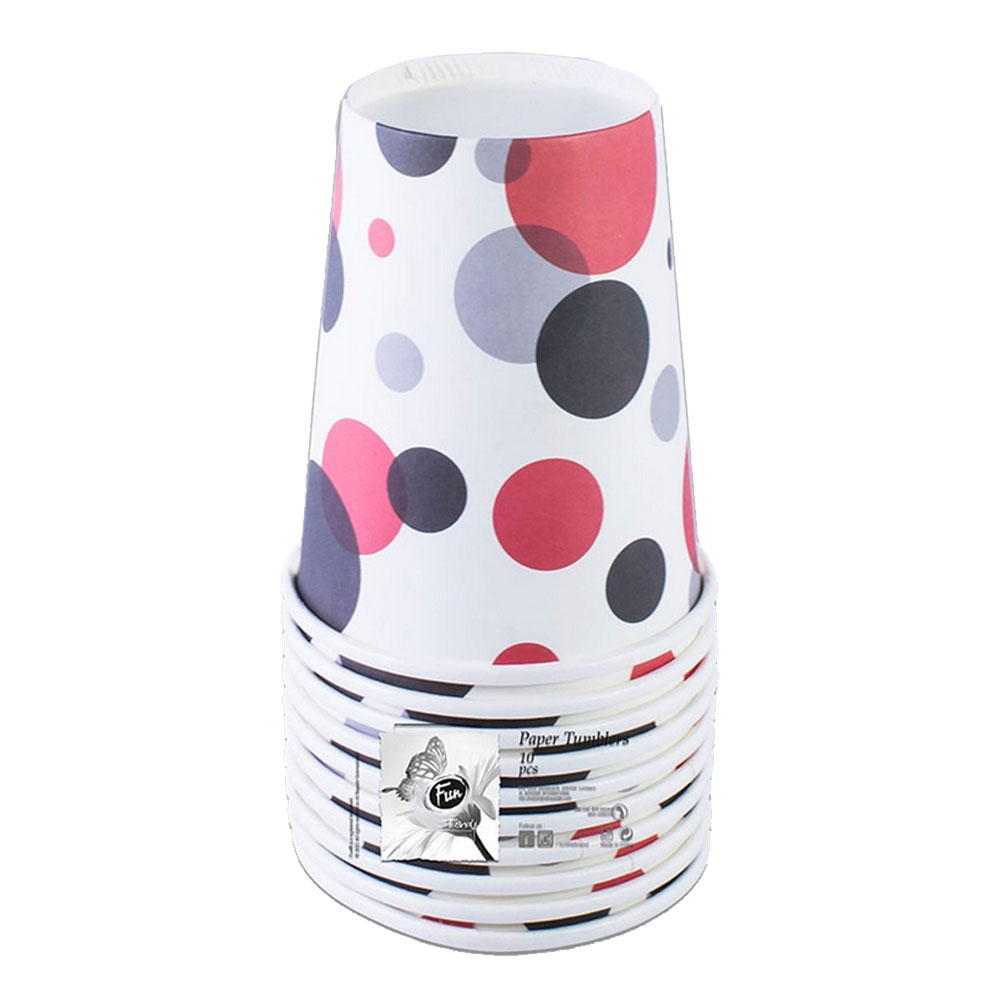 Order Fun - Trendy Paper Cup 7Oz 5 Pack Of 10 - Fiery Red Now! | Jomla.ae