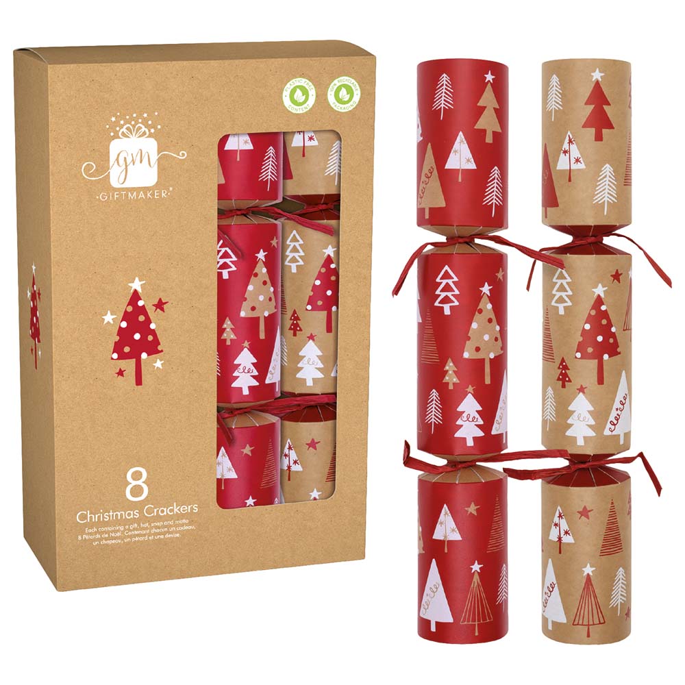 thumbnail image 2 of Giftmaker Pack Of 8 Festive Traditional Eco Christmas Crackers 2 of 3