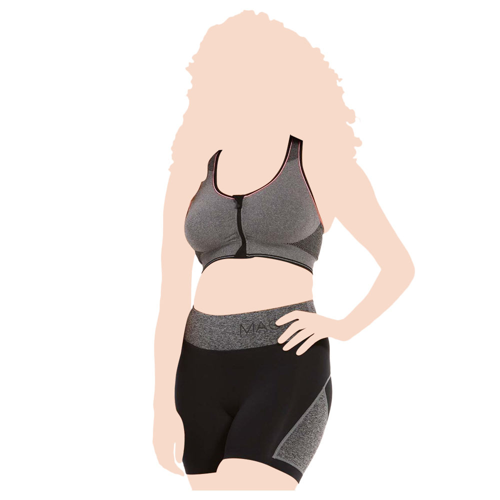 Order Klynn Magic Body Fashion Active Bra Front Closure Grey Now