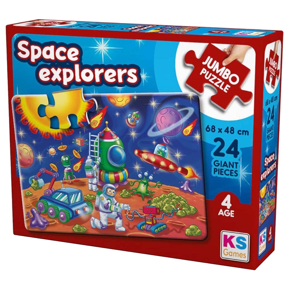 Order Ks Games - Space Explorers Jumbo Puzzle 12pcs Now! | Jomla.ae