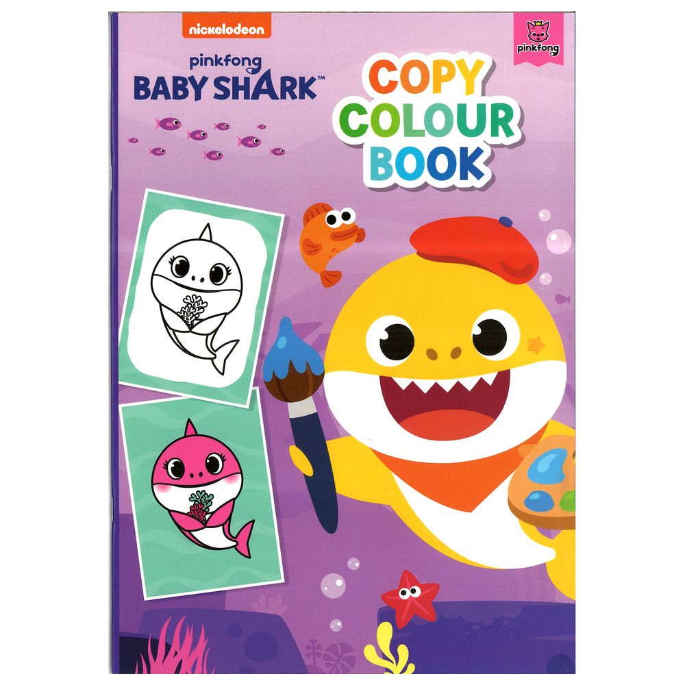 Nickelodeon Pinkfong: Baby Shark Copy Colour Book | Jomla.ae