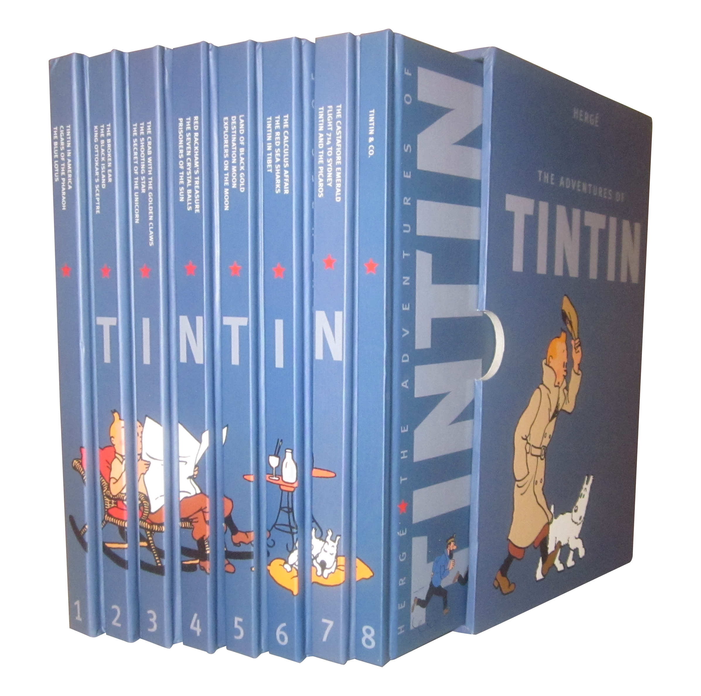 Order The Complete Adventures of Tintin Collection 8 Books Gift