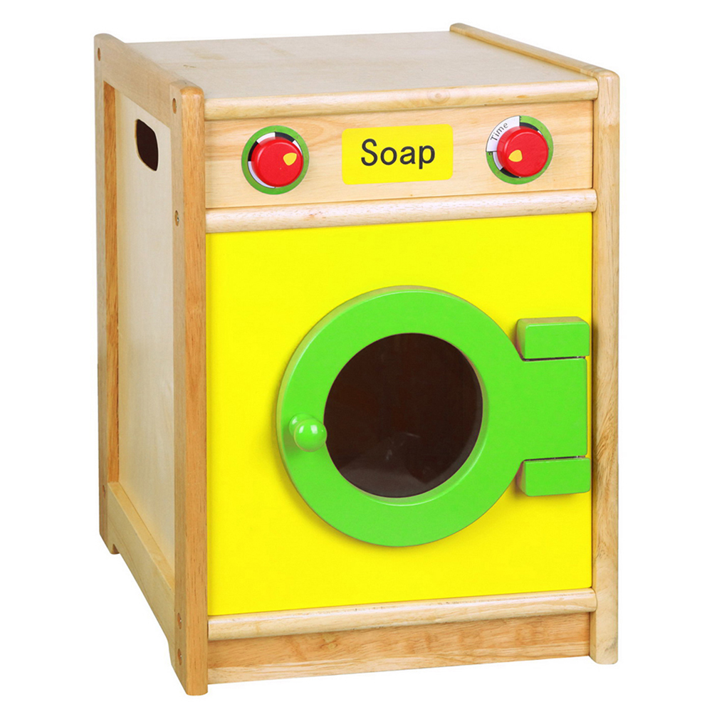 Waiy Machine Order Viga - Wooden Washing Machine - Yellow Now! | Jomla.ae