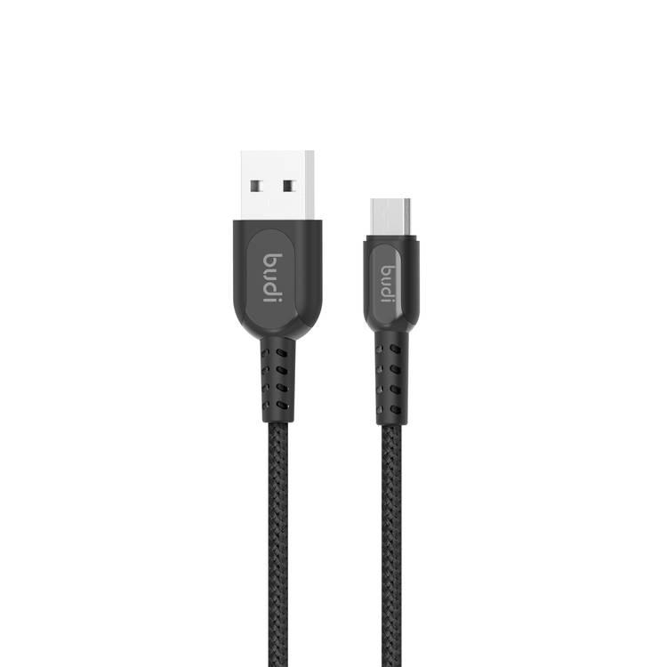 Câble Magnétique Micro USB Budi 2.4A - 1 Mètre Noir, Chargement Rapide Et Synchronisation