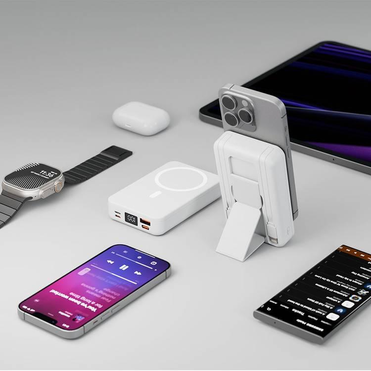 اطلب باور بنك 10000 ميلي أمبير ساعي ماج سيف أبيض بورودو Porodo