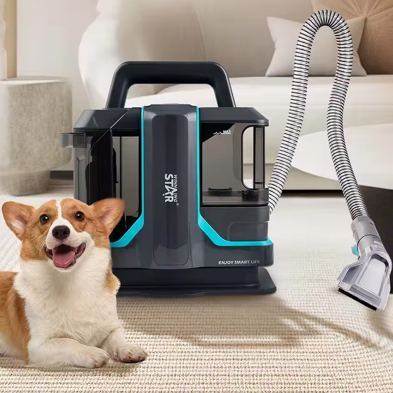 Winning Star Carpet Cleaner Portable 450W Wet Dry Cleaning Machine Dual Tanks 1080ml Clean 800ml Dirty Gray ABS Compact 17 × 31 × 35 cm - View 2