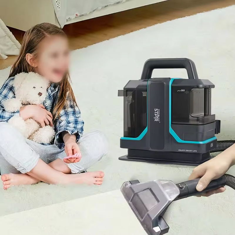 Winning Star Carpet Cleaner Portable 450W Wet Dry Cleaning Machine Dual Tanks 1080ml Clean 800ml Dirty Gray ABS Compact 17 × 31 × 35 cm - View 3