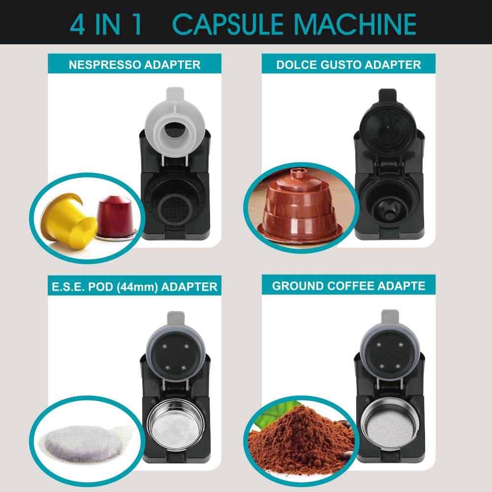 Winning Star 4 in 1 Coffee Machine with 20 Bar Pressure and 600ml Tank - View 3