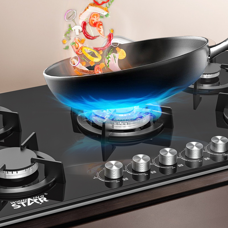 Winning Star Tempered Glass 5 Burner Gas Cook Tops Kitchen Stove - View 3